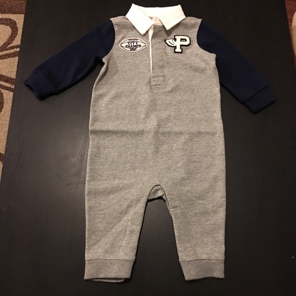 Ralph Lauren Polo Baby Boys Crested Patch Romper Coverall 3 M Months